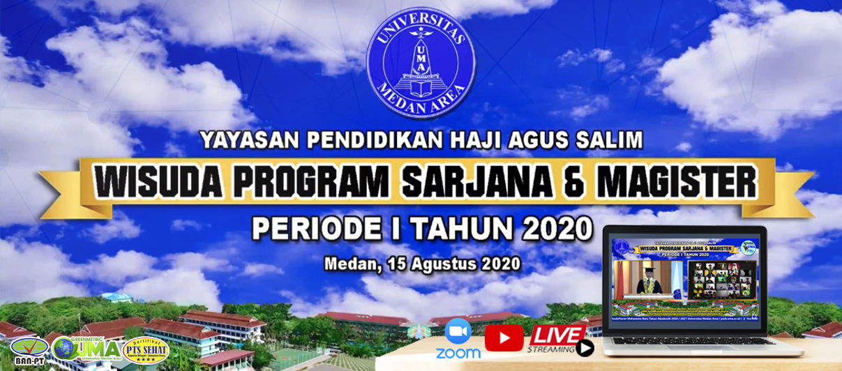 Wisuda Daring Program Sarjana Dan Magister Universitas Medan Area Periode I Tahun 2020